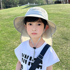 Kids Sunshade Fishing Hat – Breathable Wide Brim Shawl for Outdoor Summer