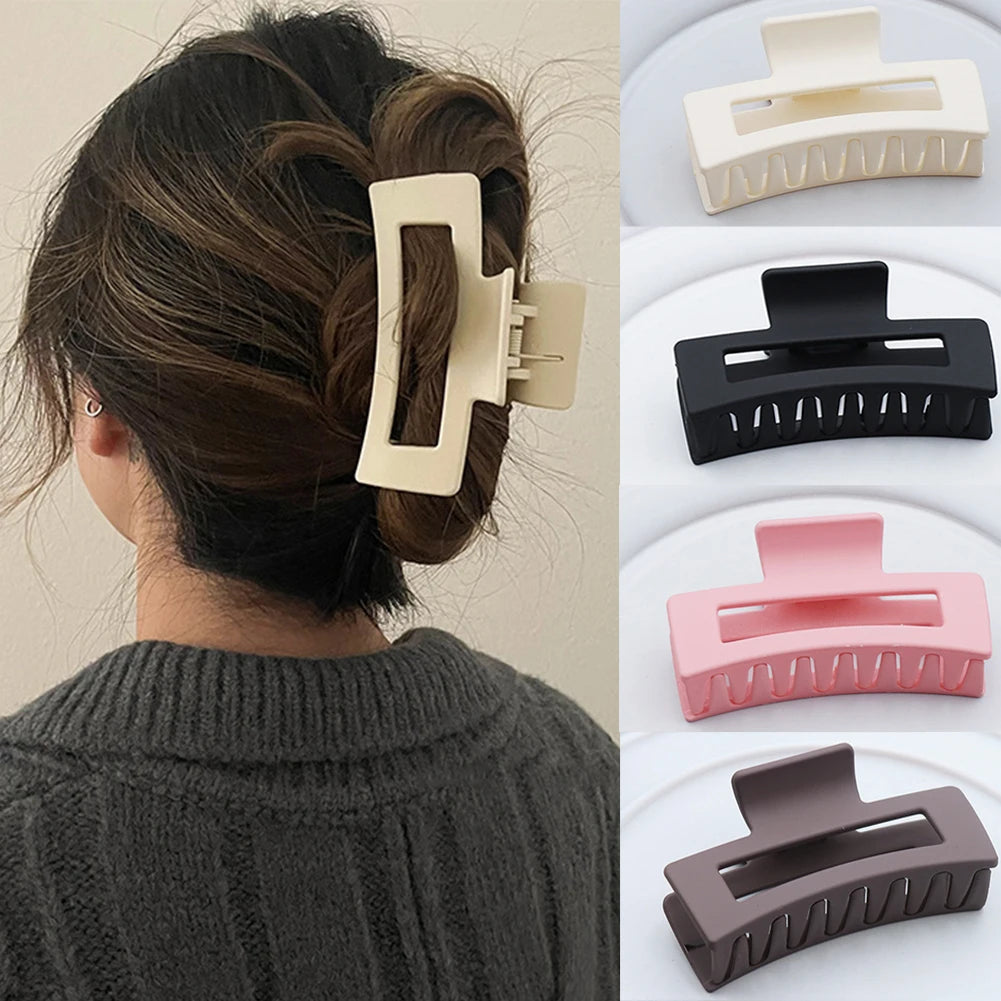 Large Plastic Hair Claw – Korean Fashion Clip for Women Styling