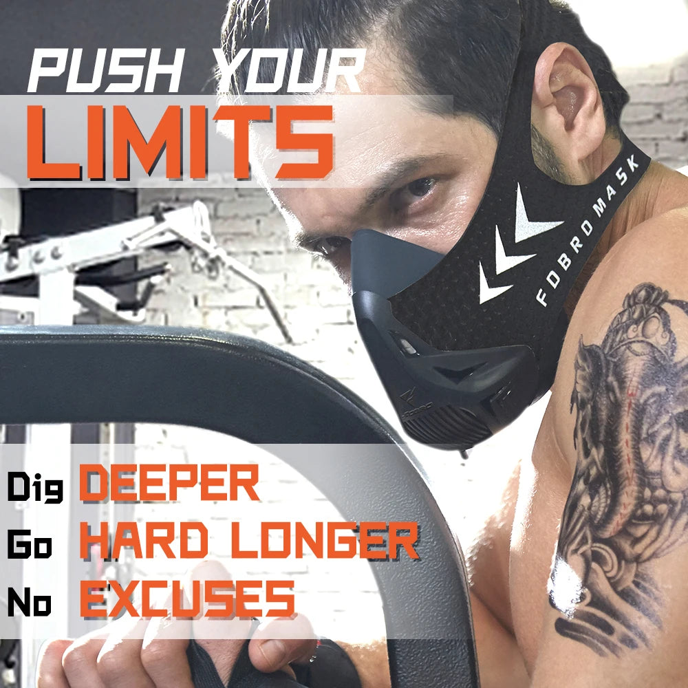 Elevation Training Mask – Black Fitness Gear for Running and Gym Workouts