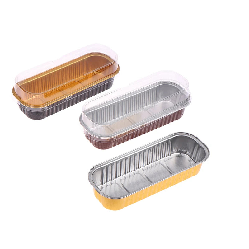 Aluminum Foil Mini Loaf Pans – 6.8oz Rectangular Containers for Home Baking
