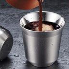Double Wall Insulated Espresso Cups – Stainless Steel Mugs for Home and Camping