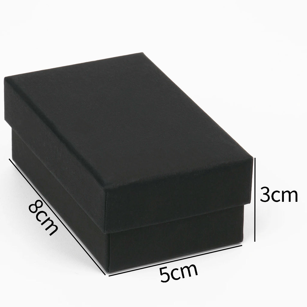 Black Square Jewelry Box – Velvet Display Organizer for Rings and Earrings