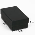 Black Square Jewelry Box – Velvet Display Organizer for Rings and Earrings