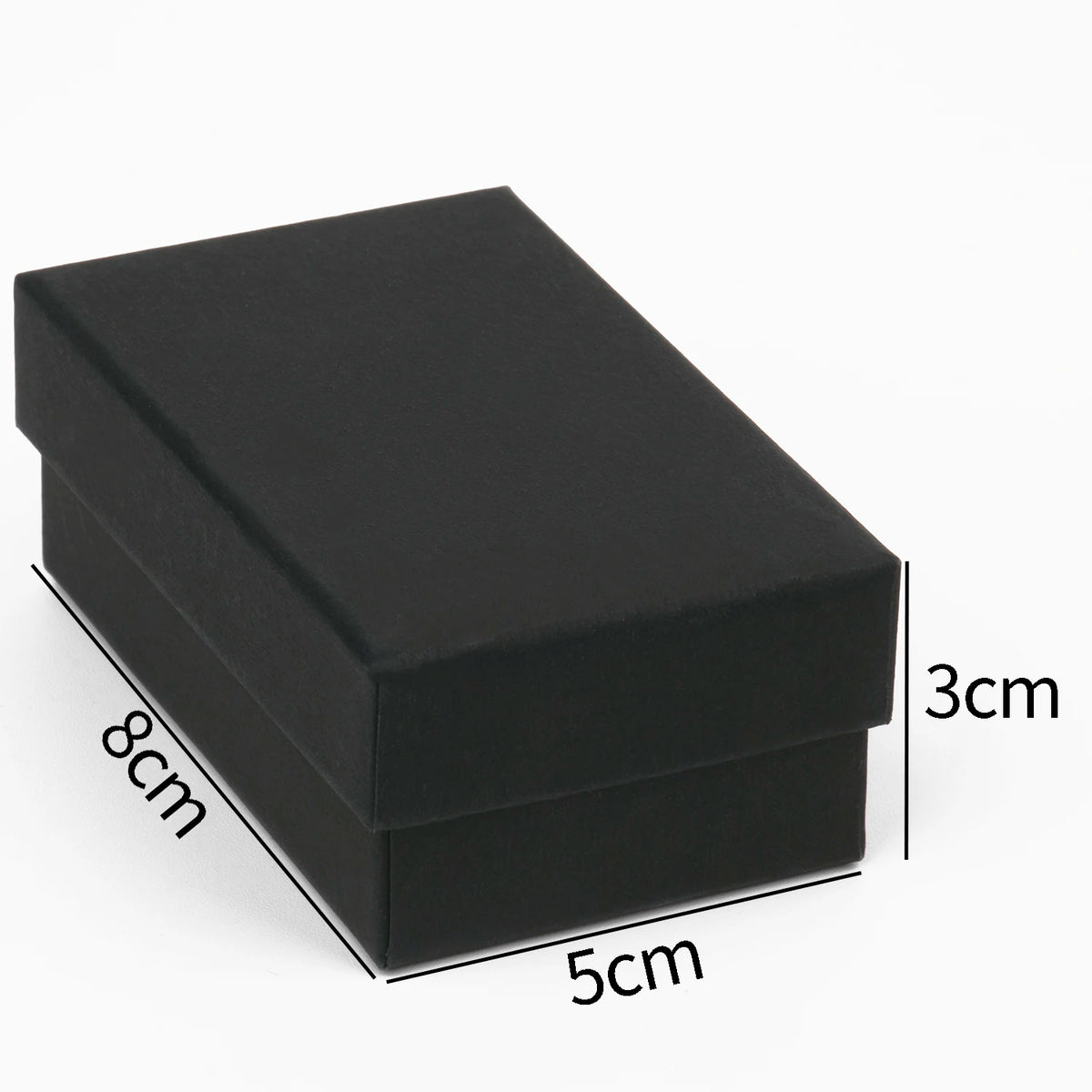 Black Square Jewelry Box – Velvet Display Organizer for Rings and Earrings