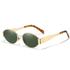 Alloy Oval Sunglasses – UV400 Protective Eyewear for Men and Women