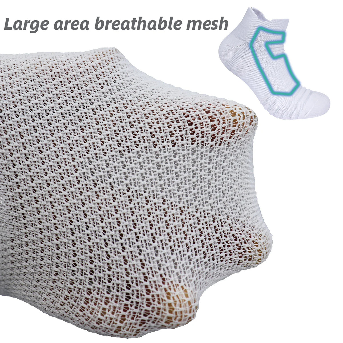 Cushioned Mesh Sports Socks – Moisture-Managing Gear for Running and Hiking