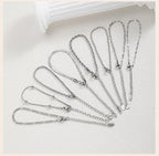 Stainless Steel Link Chain Bracelet – Stackable Silver Jewelry for Women