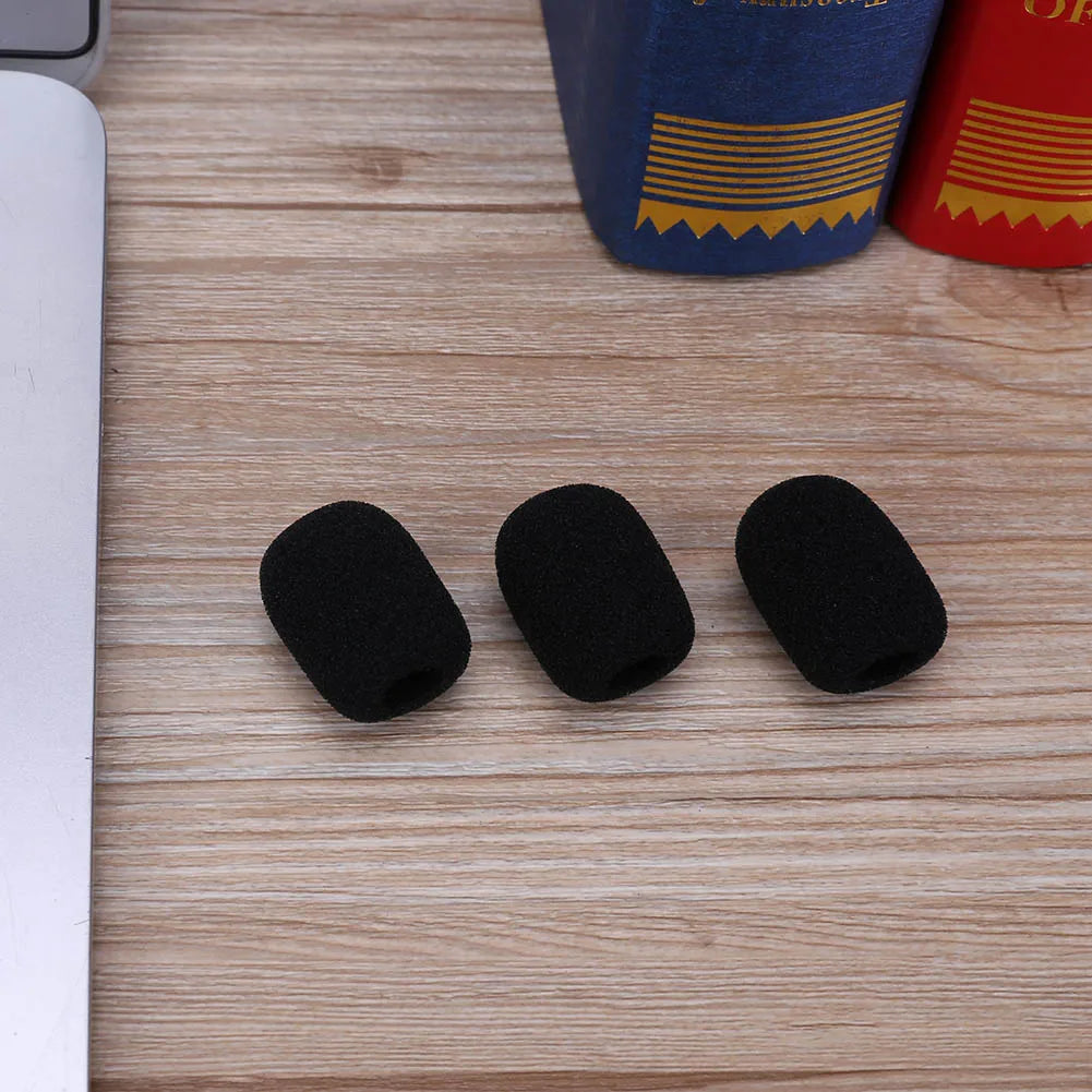 Soft Elastic Sponge Microphone Covers – Foam Windscreens for Headset Mics