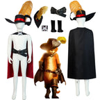Puss in Boots Cosplay Costume Set – Cat Swordsman Cloak and Hat for Kids