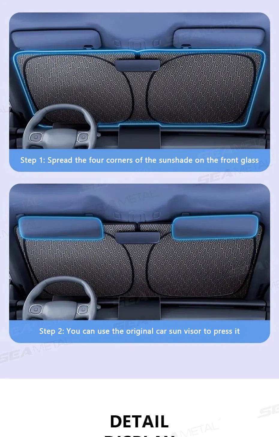 5-Layer Windshield Sun Shade – Foldable UV Protection for Sedan SUV MPV