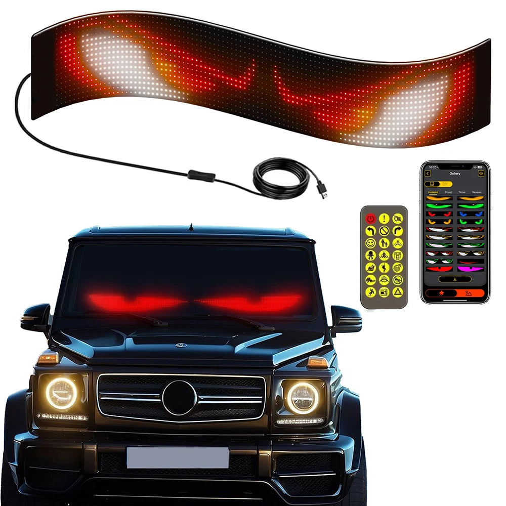 Bluetooth LED Car Sign – Programmable Scrolling Message Display for Auto Decor