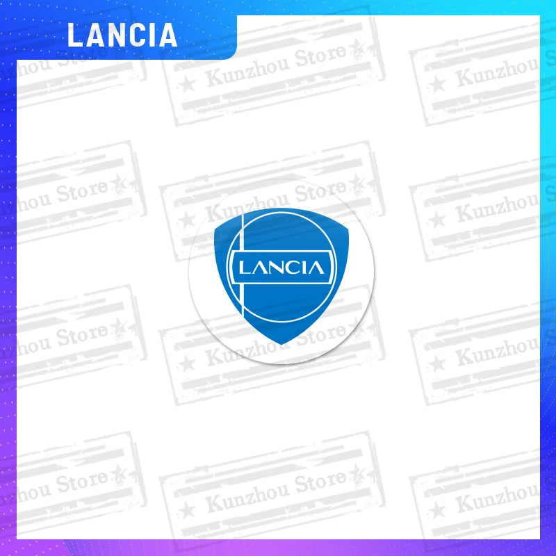 Car Key Fob Emblem – 14mm 3D Logo Badge for Lancia Automotive Keys