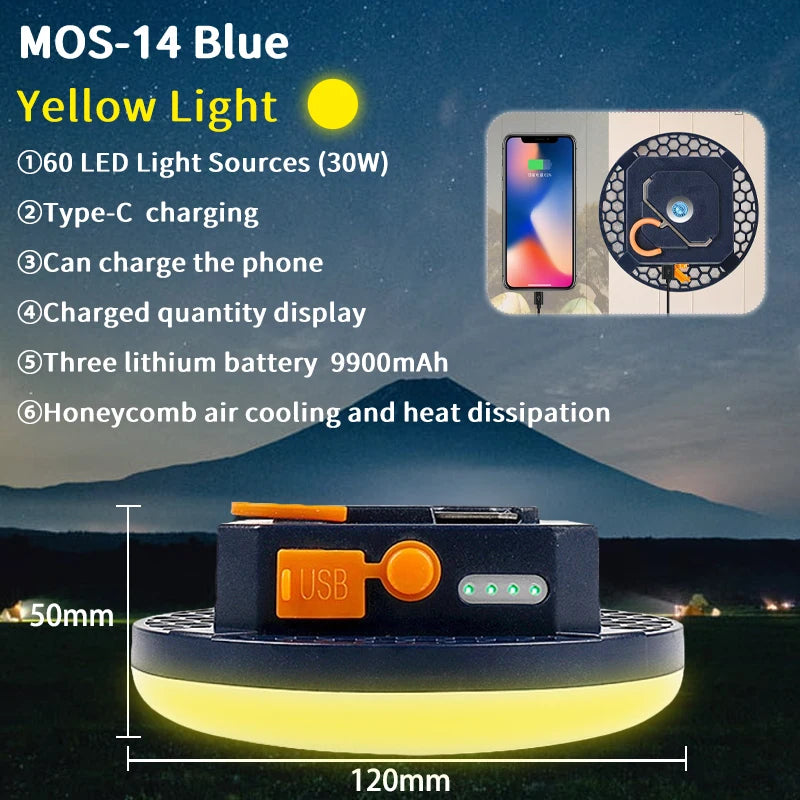 Rechargeable LED Camping Lantern – Magnetic Portable Light for Outdoor Tent
