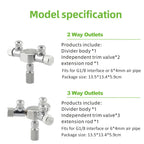 CO2 Splitter Regulator – 2-Way Needle Valve for Aquarium Tank Systems