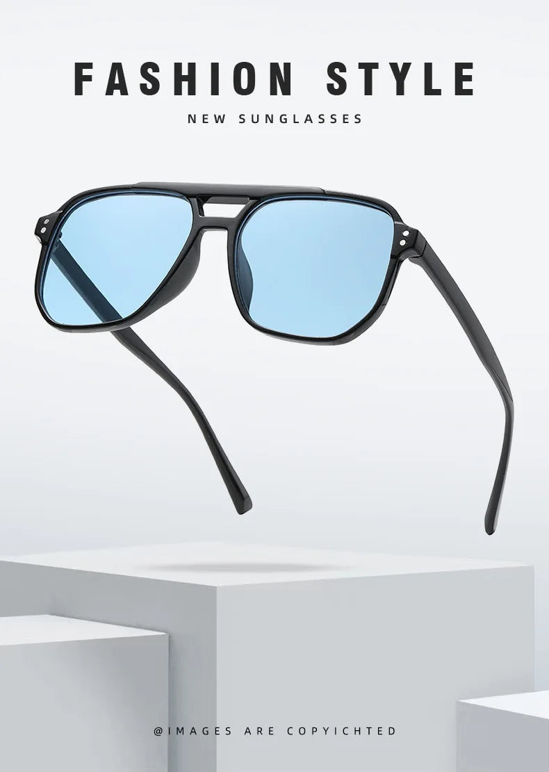 Vintage Square Mirror Sunglasses – Retro Fashion Eyewear for Women