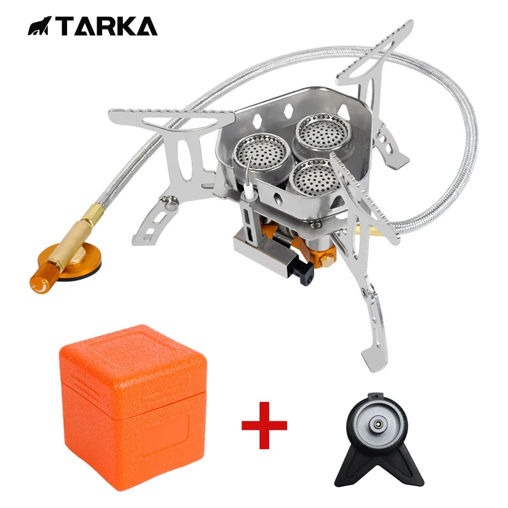 Folding Gas Camping Stove – 5800W Portable Burner for Outdoor Hiking BBQ