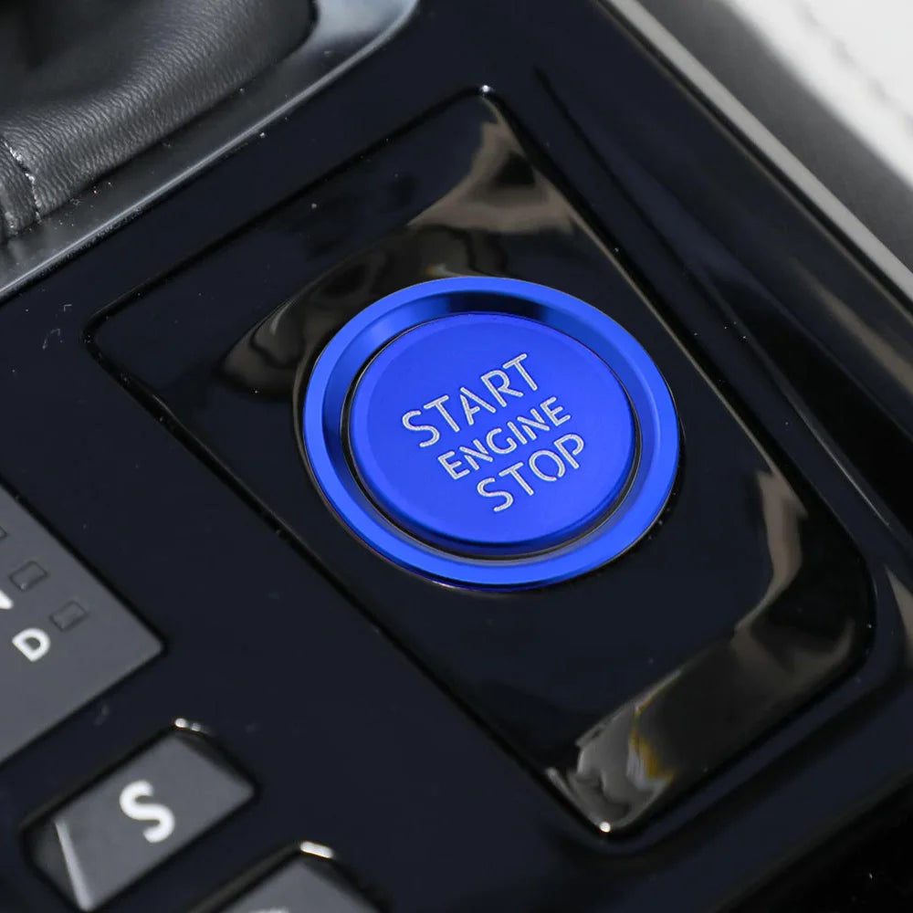 Aluminum Ignition Button Ring – Decorative Engine Start Cover for Peugeot
