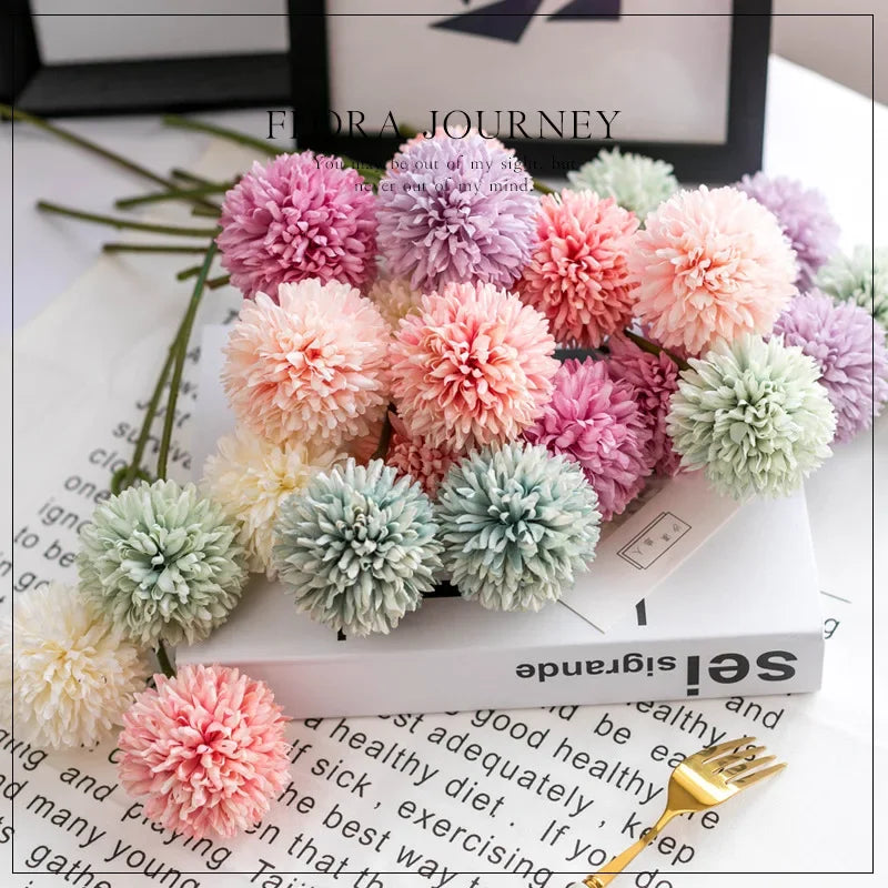 Artificial Dandelion Chrysanthemum Bouquet – Floral Decor for Home Wedding