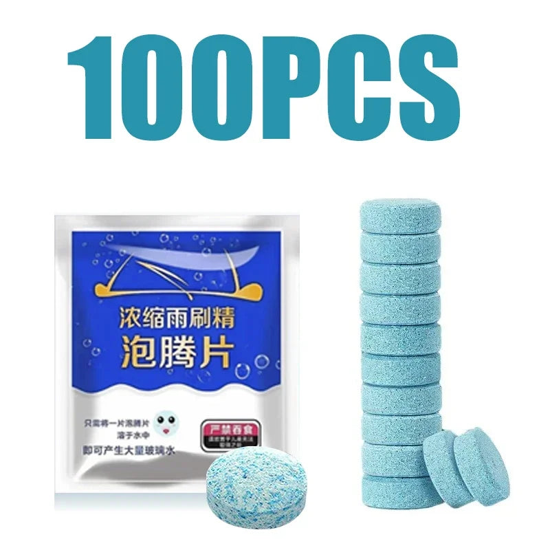 Concentrated Windshield Washer Tablets – Effervescent Cleaning Fluid for Car Glass