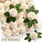 Artificial Foam Rose Heads – Realistic Silk Flowers for DIY Wedding Decor