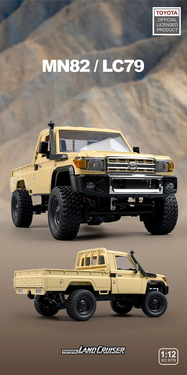 1/12 4WD RC Pickup Truck – Remote Control Off-Road Climbing Toy for Kids