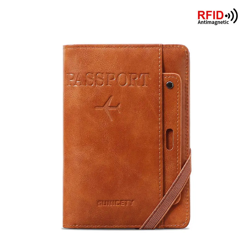 RFID Passport Holder Wallet – Anti-Theft Travel Organizer for Men and Women