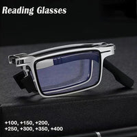 Folding Metal Reading Glasses – Anti-Blue Light Eyewear for Men and Women