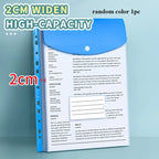 A4 Loose Leaf File Bags – 11-Hole Expandable Binder Pockets for Office School
