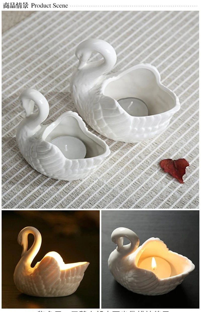 Swan Shaped Ceramic Pot – Multi-function Decor for Jewelry and Candy