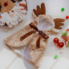 Plush Elk Cloak – Cute Pet Costume for Halloween and Christmas