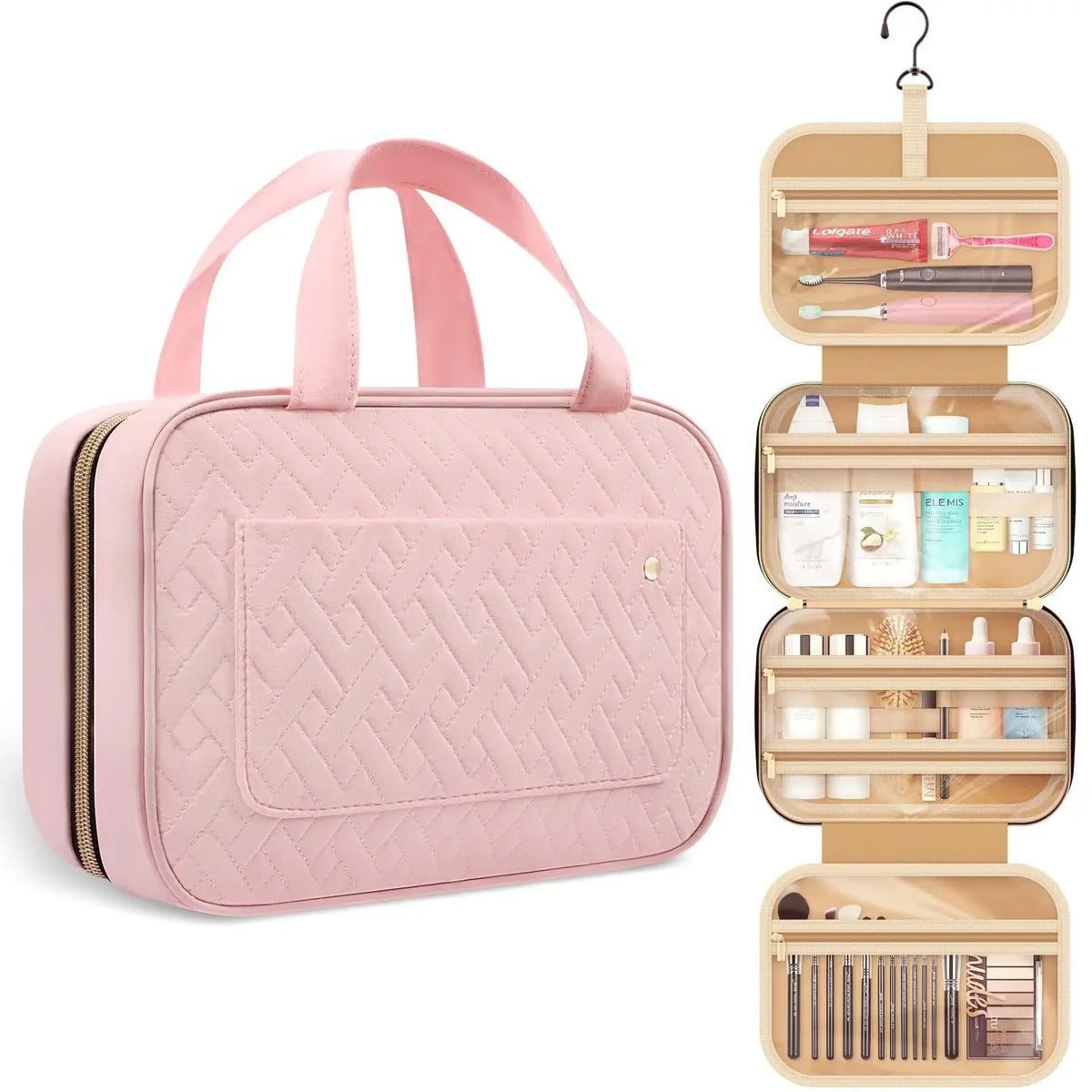 Foldable Toiletry Bag – Waterproof Travel Organizer for Cosmetic Storage
