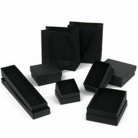 Black Square Jewelry Box – Velvet Display Organizer for Rings and Earrings