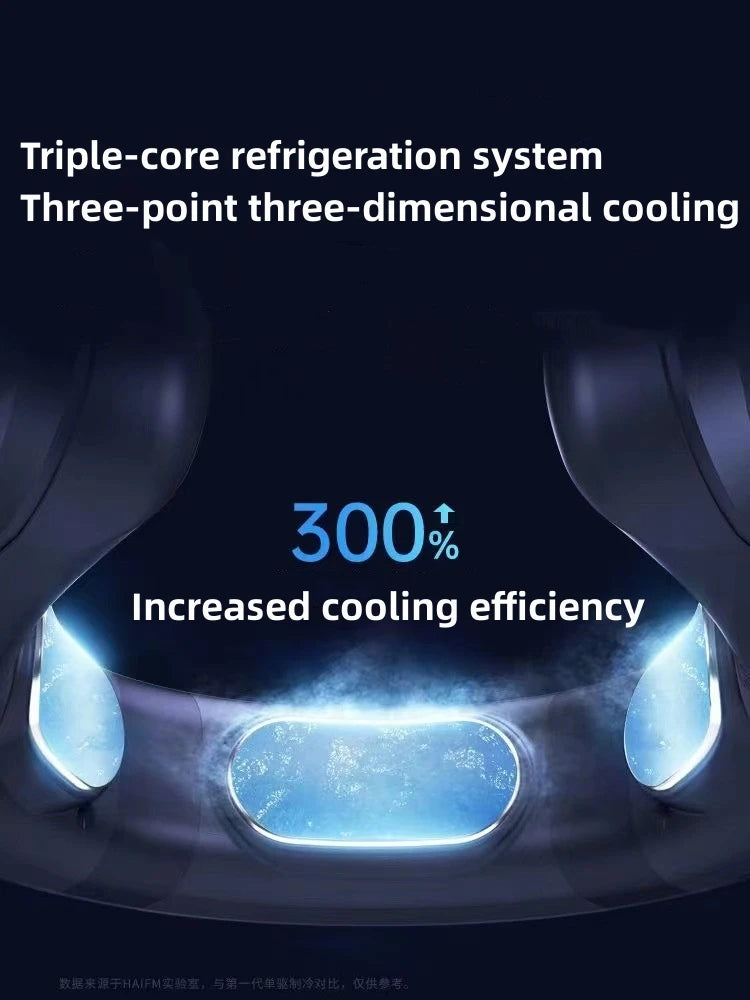 Portable Neck Fan – 6000mAh Wearable Air Conditioner for Outdoor Summer Cooling