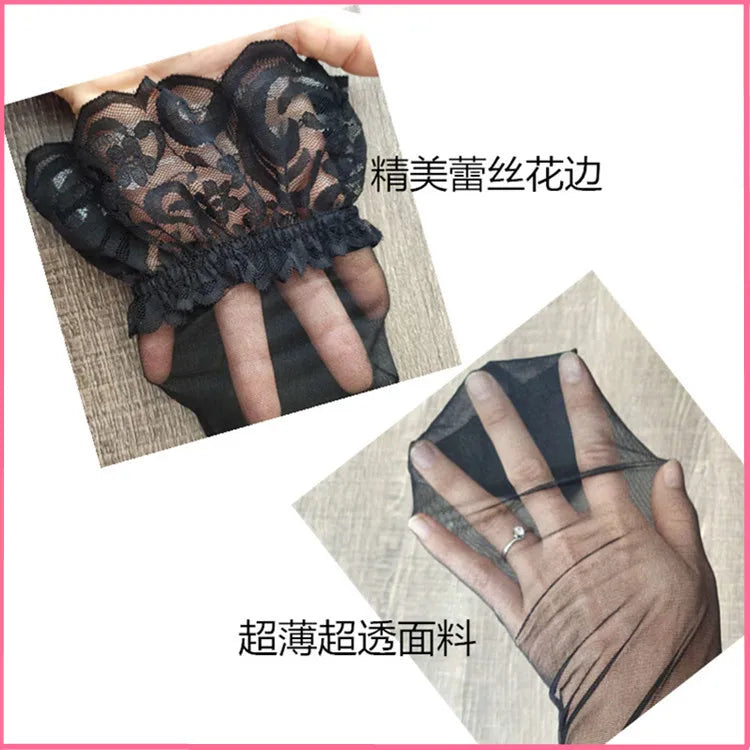 Silicone Lace Thigh High Stockings – Ultra Thin Non-Slip Hosiery for Fashion