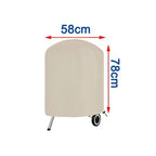 Round BBQ Grill Cover – 210D Oxford Waterproof Hood for Outdoor Cooking