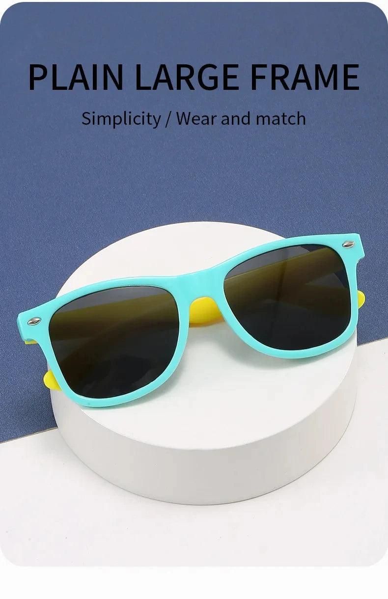 Square Frame Kids Sunglasses – UV Protection Eyewear for Summer Outdoor Play