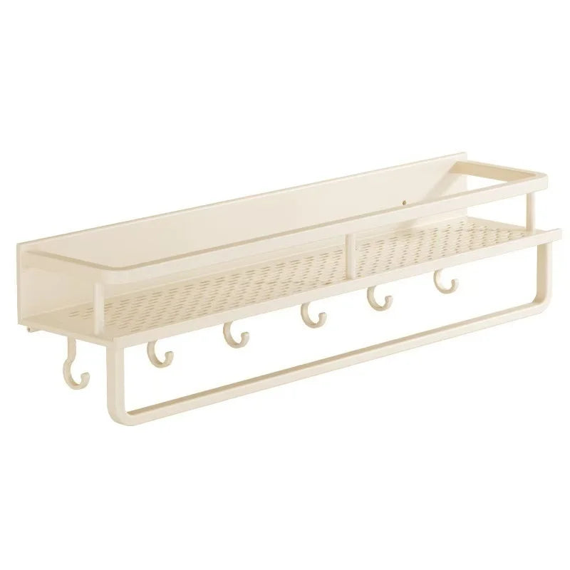 Corner Suction Storage Rack – Wall-Mounted Shelf for Bathroom Organization
