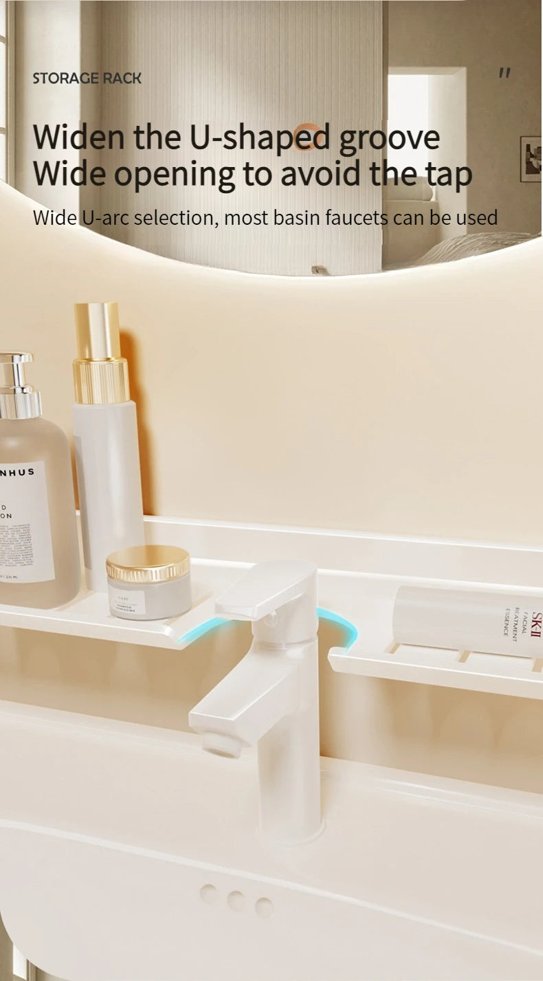 Aluminum Bathroom Wall Shelf – Punch-Free Storage for Kitchen and Toilet