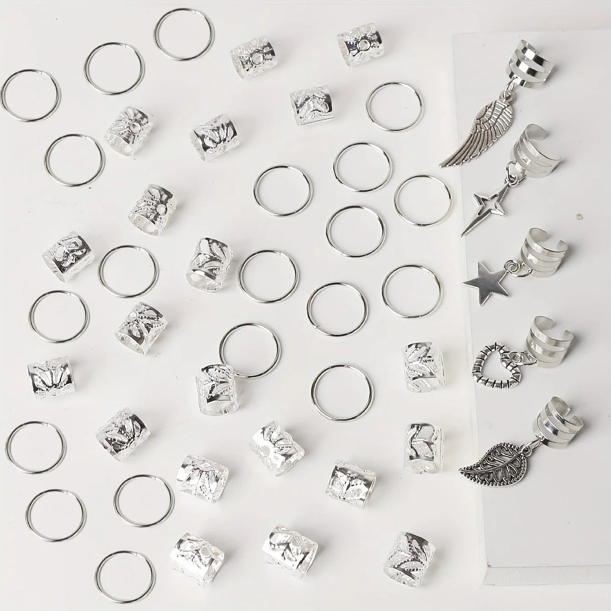 Alloy Braid Hair Rings – Dreadlock Jewelry for Women and Girls