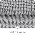 Chenille Bathroom Mat – Ultra Soft Absorbent Non-slip Rug for Shower Floors