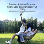 Portable Folding Camping Chair – Reclining Outdoor Seat with Leg Support