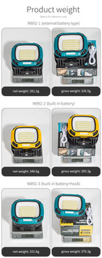 Rechargeable LED Spotlight Lantern – Magnetic Work Light for Outdoor Camping