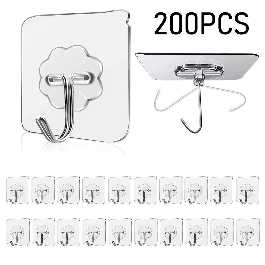 Self-Adhesive Wall Hooks – Waterproof and Oilproof for Kitchen Bathroom