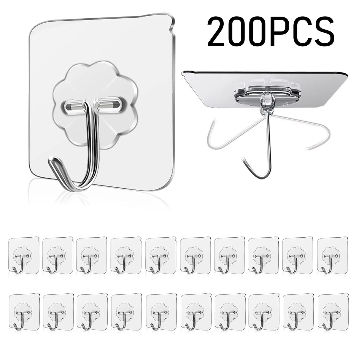 Self-Adhesive Wall Hooks – Waterproof and Oilproof for Kitchen Bathroom
