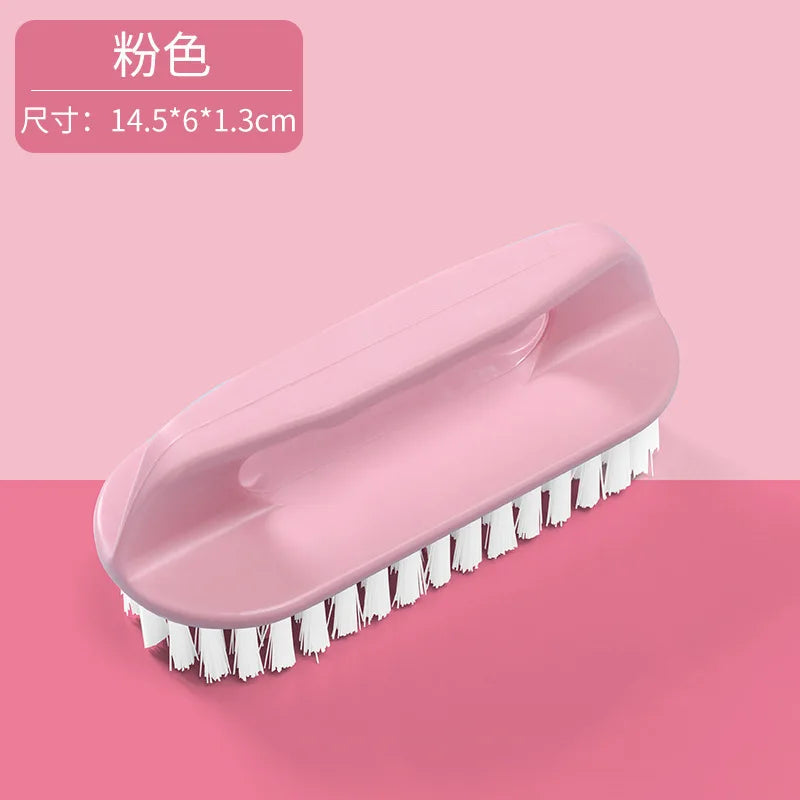 Hard Bristle Laundry Brush – Plastic Scrubbing Tool for Shoes and Clothes