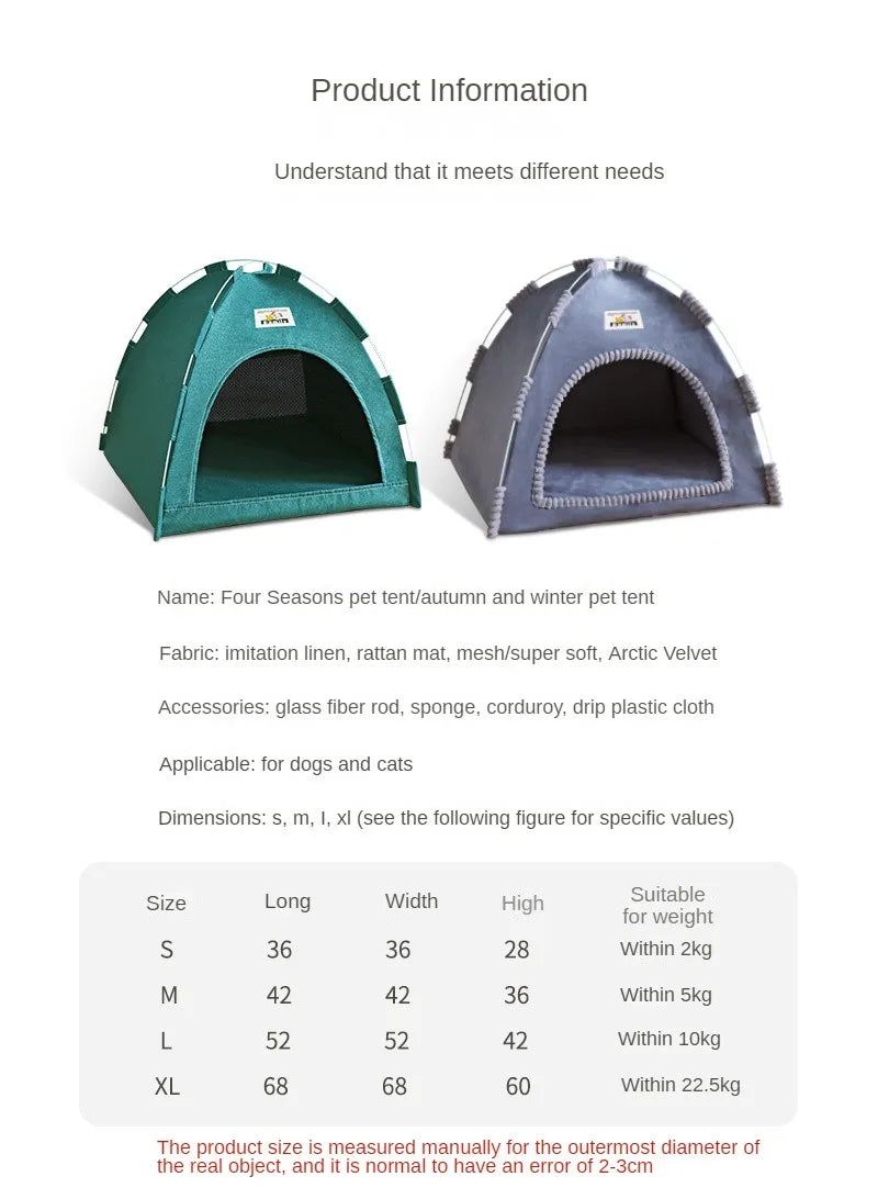 Foldable Pet Tent – Breathable Cooling House for Indoor and Outdoor Use