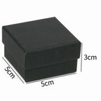Black Square Jewelry Box – Velvet Display Organizer for Rings and Earrings