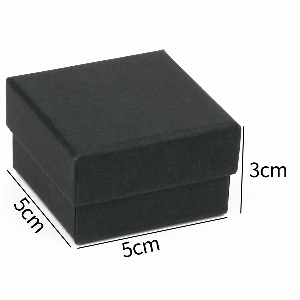Black Square Jewelry Box – Velvet Display Organizer for Rings and Earrings