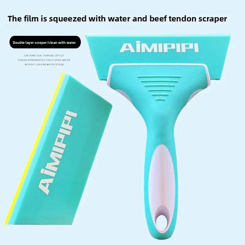 Double Layer Rubber Squeegee – Window Tint Scraper for Auto Detailing