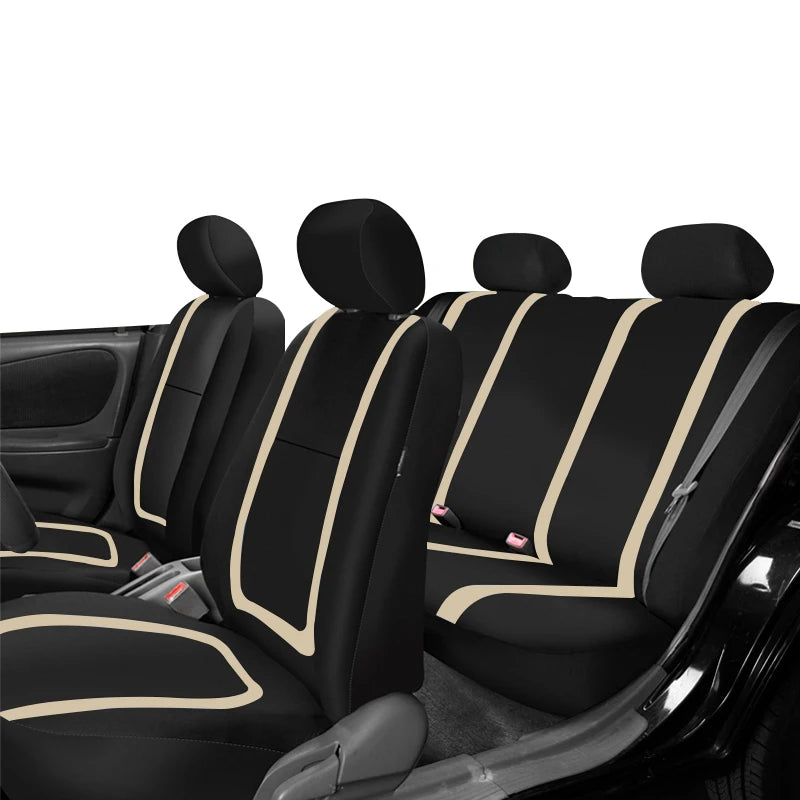 Universal Fabric Car Seat Covers – Breathable Polyester for Truck and SUV